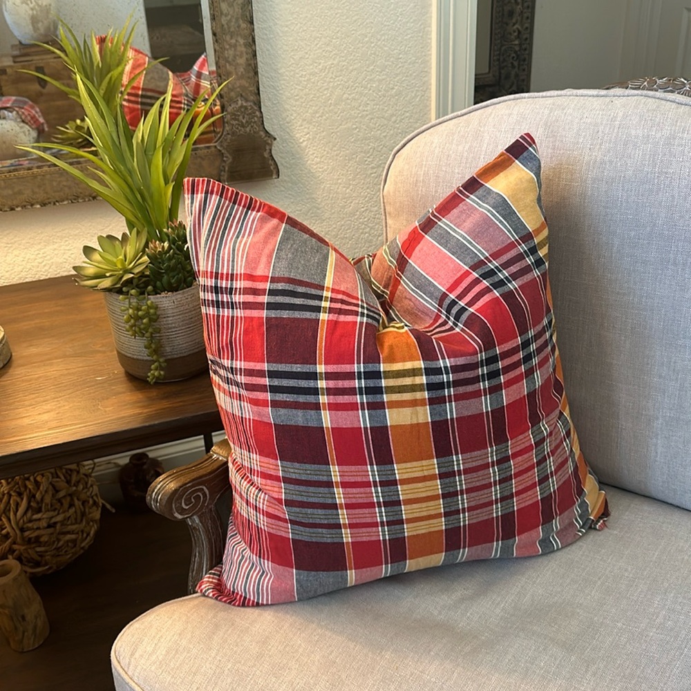 Two Pottery Barn Euro Sham Covers